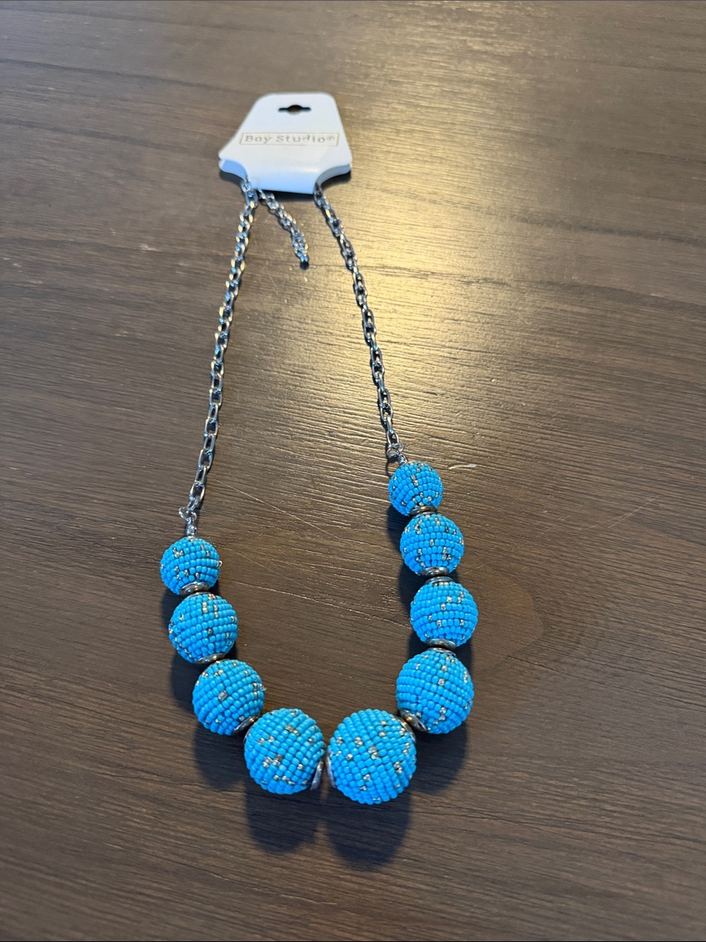 Bay Studio Bright Turquoise Beaded Necklace